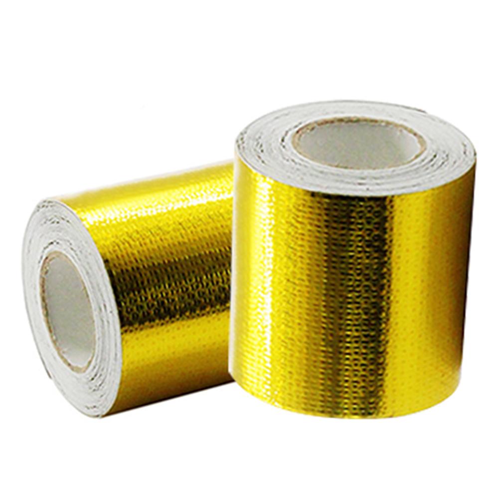 5m aluminiumfolie inslagna barriärtejp värme termisk sköld rulle styling skydd
