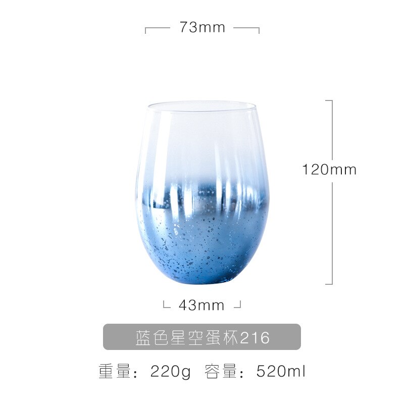 Farve krystalglas rødvinsglas sæt vinglas farve champagne glas vin sæt: 520ml