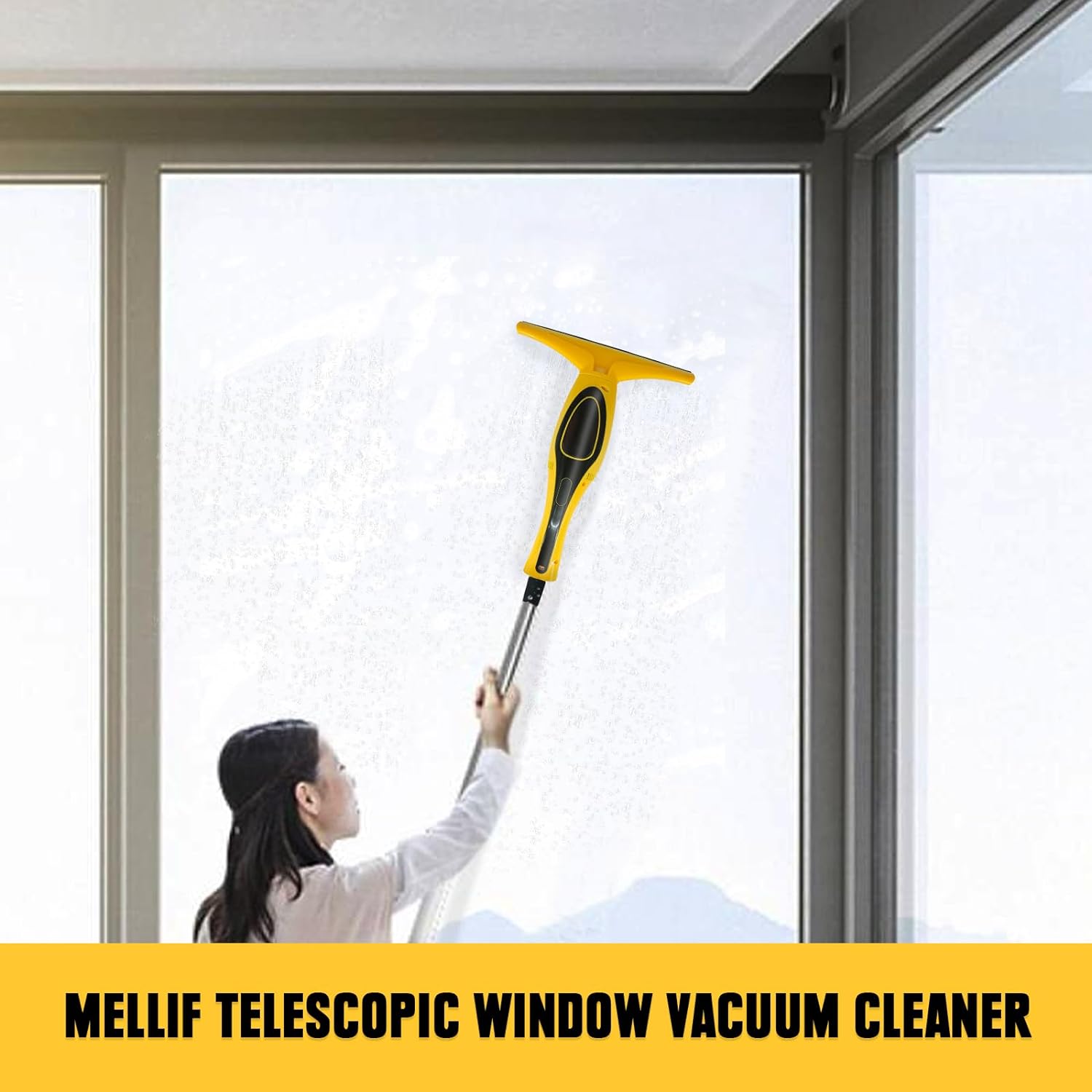 Cordless Window Squeegee Cleaner 3 in 1 Rechargeable Shower Squeegee Window Vacuum Cleaner Set Electric Glass Cleaning Tools