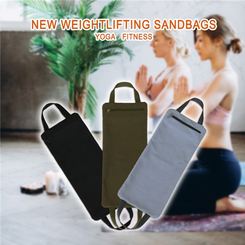 Faltbare Gefüllt Yoga Sandsack mit Zwei Griff für Yoga Gewichte und Widerstand Ausbildung Leinwand Gewichteten Sandsäcke