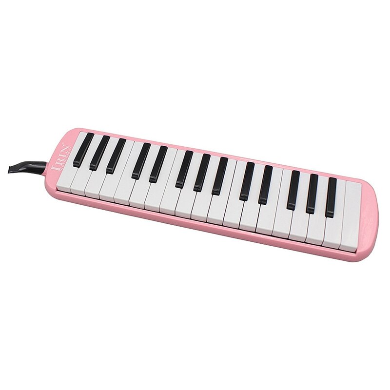 IRIN 32 Keys Piano Keyboard Melodica Harmonica with Mouthpiece Musicians Pink