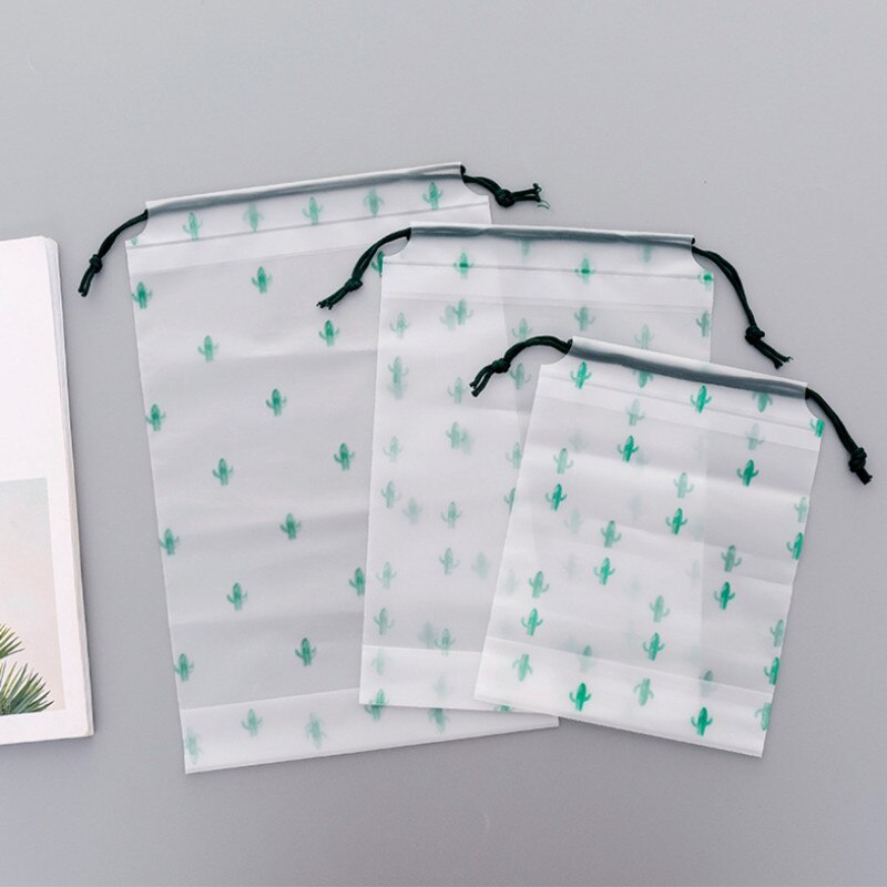 Étui de maquillage de voyage ours brun Transparent sac cosmétique lavage Beaut Kit femmes fermeture éclair maquillage organisateur de bain pochette de rangement toilette: Cactus / 30X20cm