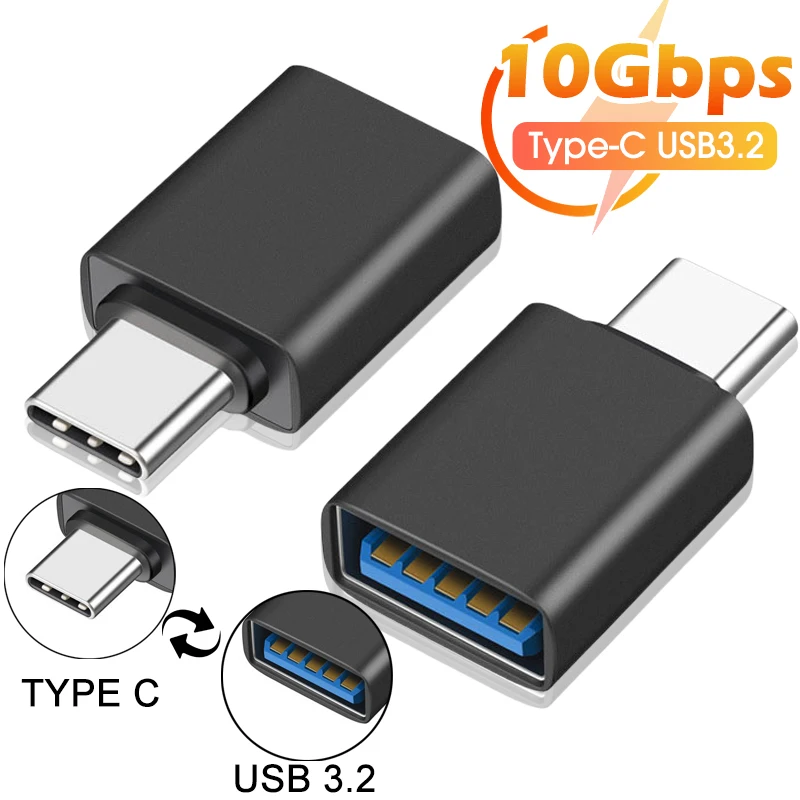 Konwerter USB 3.2 OTG 10 Gb/s typu C męski na USB A żeński Adapter do ładowania danych dla Macbook Air Pro Air Huawei Xiaomi Samsung