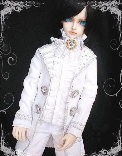 [Wamami 510 # Príncipe blanco traje/traje para 1/4 MSD 1/3 SD DZ DZ70 SD17 70cm BJD chico Dollfie