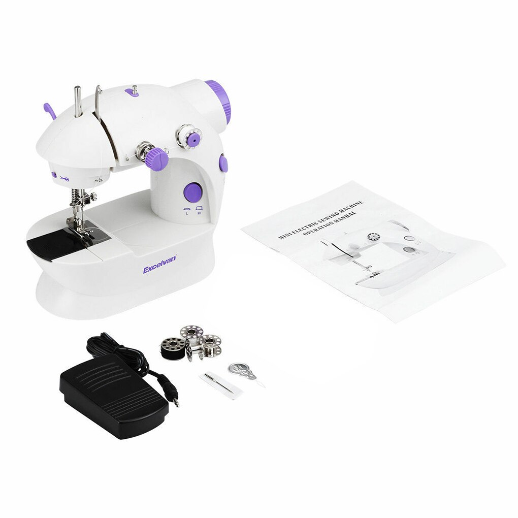 Mini Electric Sewing Machine 2 Speed Portable Desktop Handheld Household with LED Light US Plug