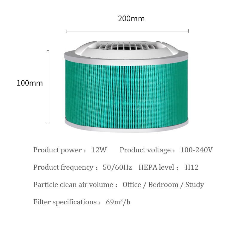 Diy Luchtreiniger Luchtreiniger Desktop Auto Huishouden Hepa PM2.5 Sterilisatie Luchtreiniger