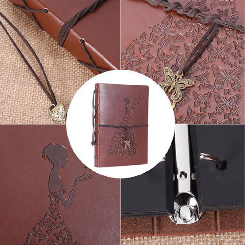 Album Photo Vintage en cuir PU, sculpté à la main, pour amoureux de photos de bébé, Scrapbook, artisanat en papier collant
