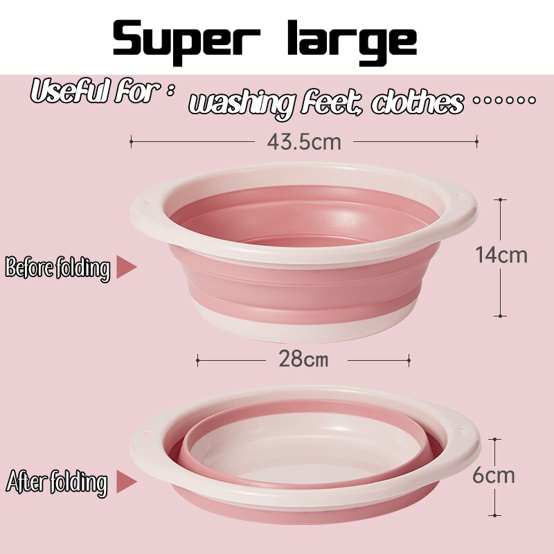 Baby Shower Protable Bath Tub Folding Baby Shower Bathtub Portable Pet Bath Tubs Safety Security Bath Accessories Storage Basket: Super large p