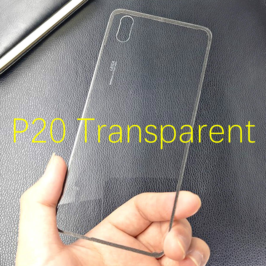 Back Glass Panel for Huawei P20 Pro Battery Cover nova 3e Rear Glass Door Housing Case For Huawei P20 Lite Battery Cover Replace: P20 Transparent