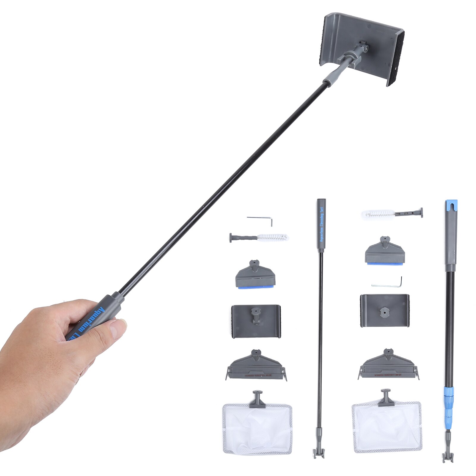 Fish Tank Cleaning Tool 5 in 1 Multifunctional PVC and Silicone Aquarium Cleaning Tool Fish Tank Algae Scraper Fish Tank