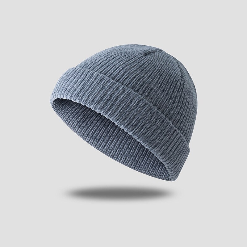 Bonnets chauds d'hiver unisexes pour femmes et hommes, style décontracté, style hip-hop, en laine tricotée, bonnet élastique: Gris clair