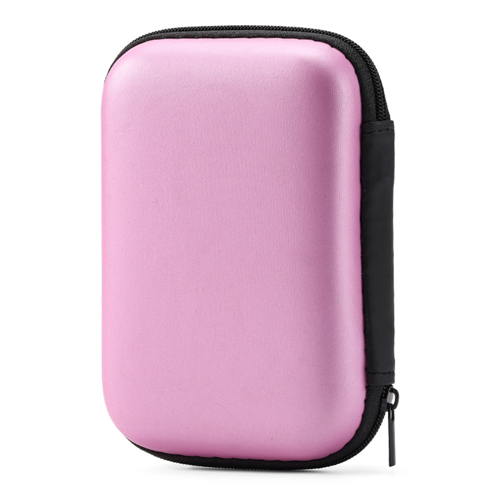 7 Farben erhältlich 2,5 Zoll HDD Kasten Tasche Fall Tragbare Festplatten-Tasche Headset-Tasche Multifunktions-Mobil-Energie-Pack Tragbare Tasche: Rosa