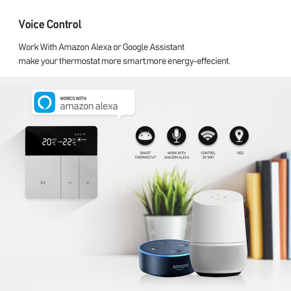 Tuya smart wifi termostat temperatur programmerbar controller til vand elektrisk gulvvarme fungerer med alexa google hjem