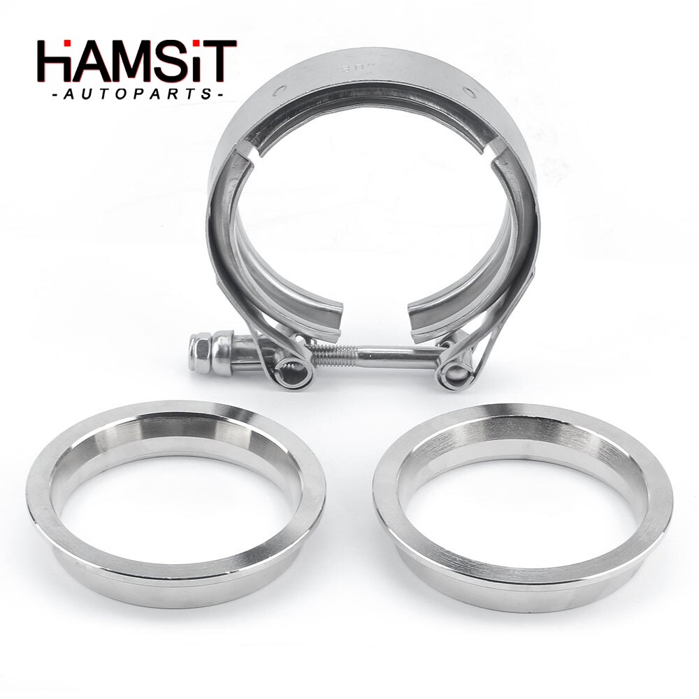 Hamsit Auto car stainless steel hose clamp #304 flange clamp V-shaped pipe clamp special for automobile exhaust dropshopping