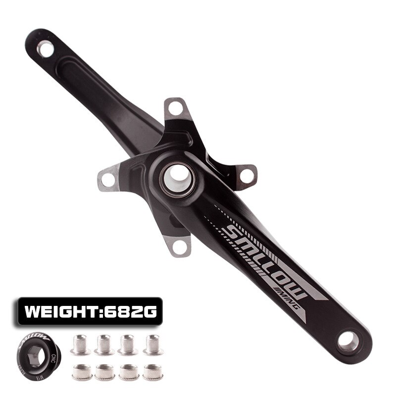 Ixf hollowtech 2 mtb kranksæt cykel krankarme plejlstænger til cykelvogn effektmåler landevejscykel dele 104 bcd: Sm001- nobb-sorte