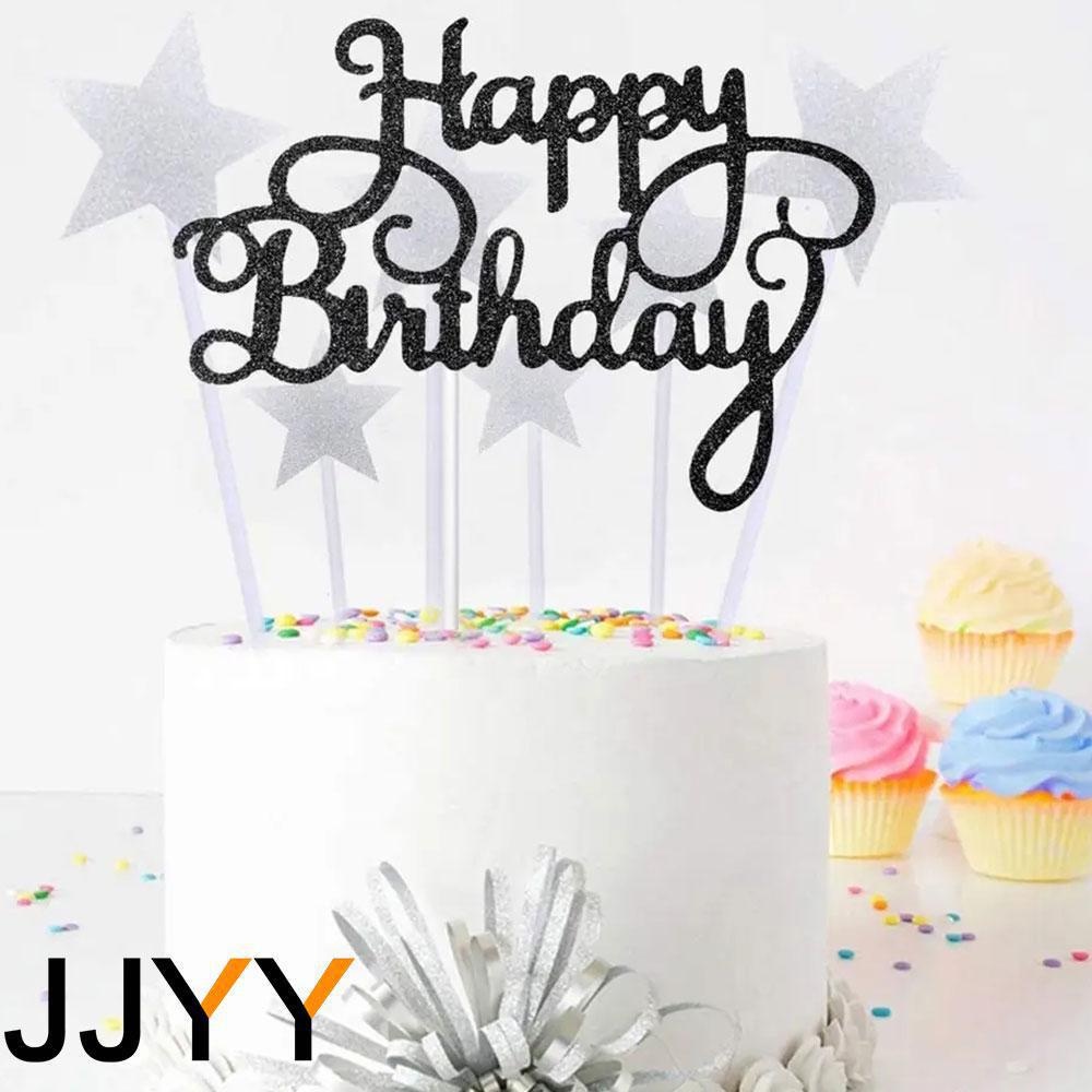 JJYY 5 stks Cake Vlag Toppers Verjaardagsfeestje Decoraties Kids Cake Topper Gelukkige Verjaardag Cupcake Toppers Verjaardagsfeestje Supplies