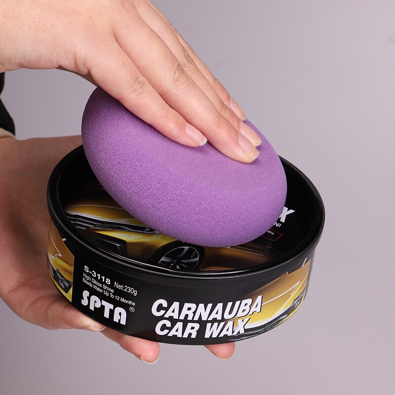 SPTA Hand Waxing Sponge 100mm Rubbing Compound Applicator Car Beauty Waxing Pad Auto Paint Care Polishing Sponge Pad