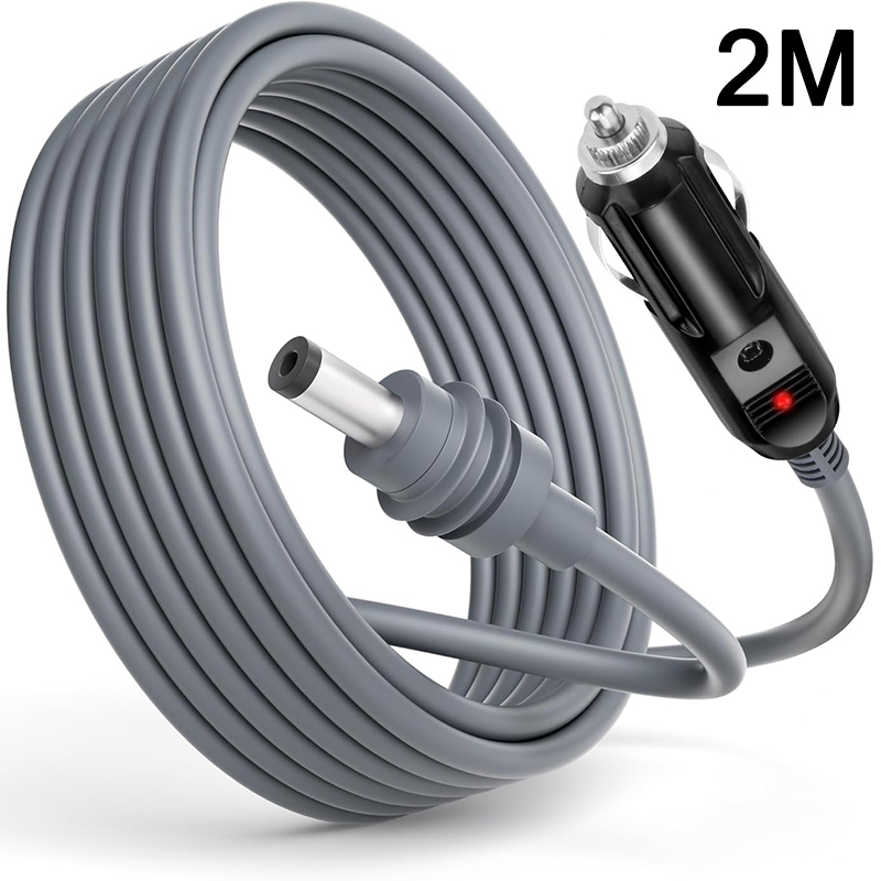 Adequado para starlink mini tomada de carregamento de carro fonte de alimentação 12v dc cabo macho com display de luz vermelha cabo de extensão à prova dwaterproof água: BRANCO