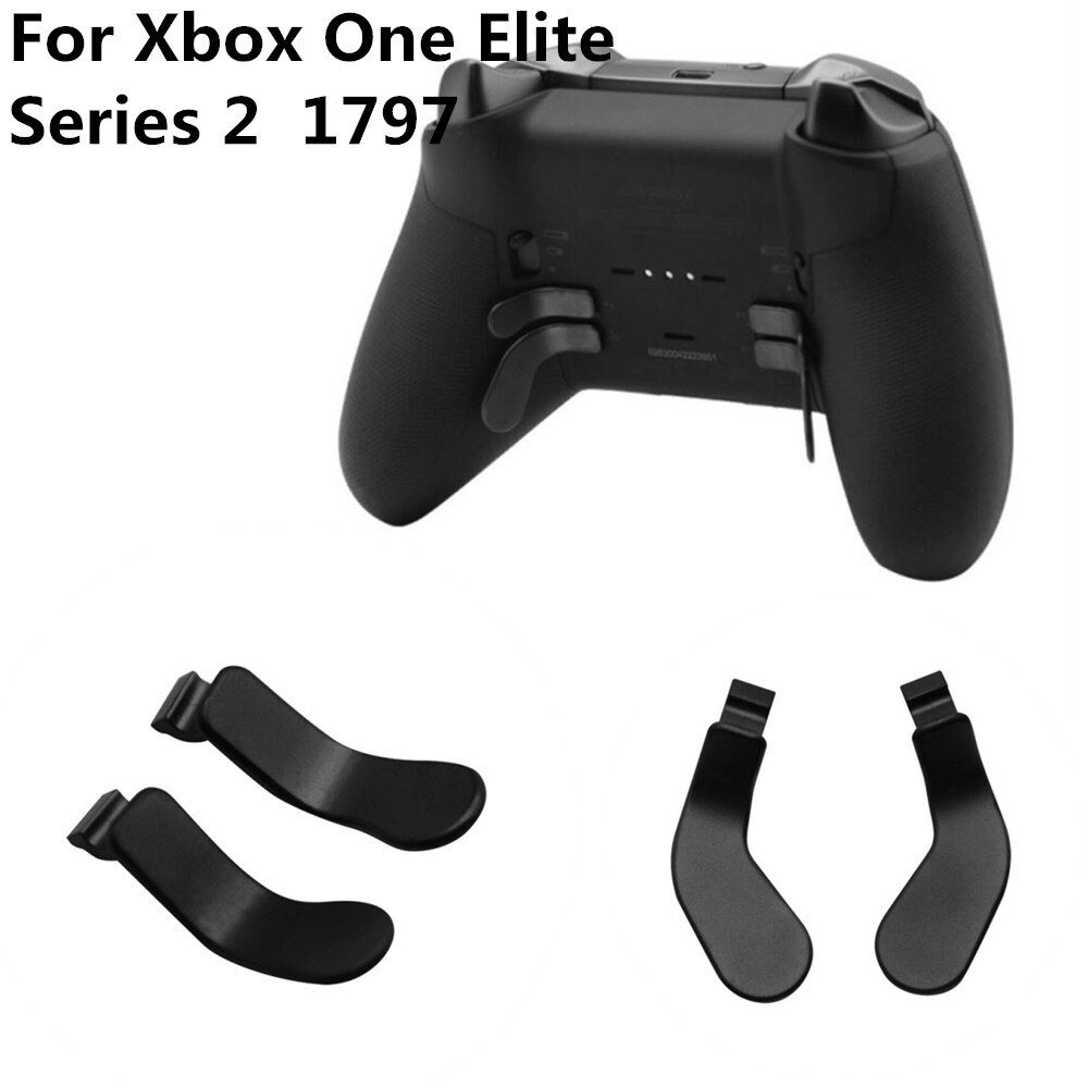 Voor Xbox Een Elite Serie 2 Controller 1797 Verwisselbare Peddels Terug Vervangende Onderdelen Metalen Roestvrij Staal Zwart