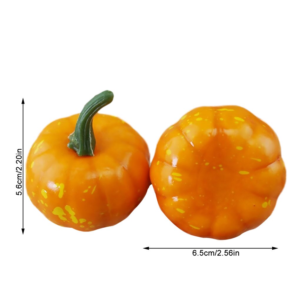 16pcs Artificial Pumpkin Foam Simulated Cute Mini Pumpkin Festival Halloween Party Garden Table Decor Ornament Craft Photo Prop