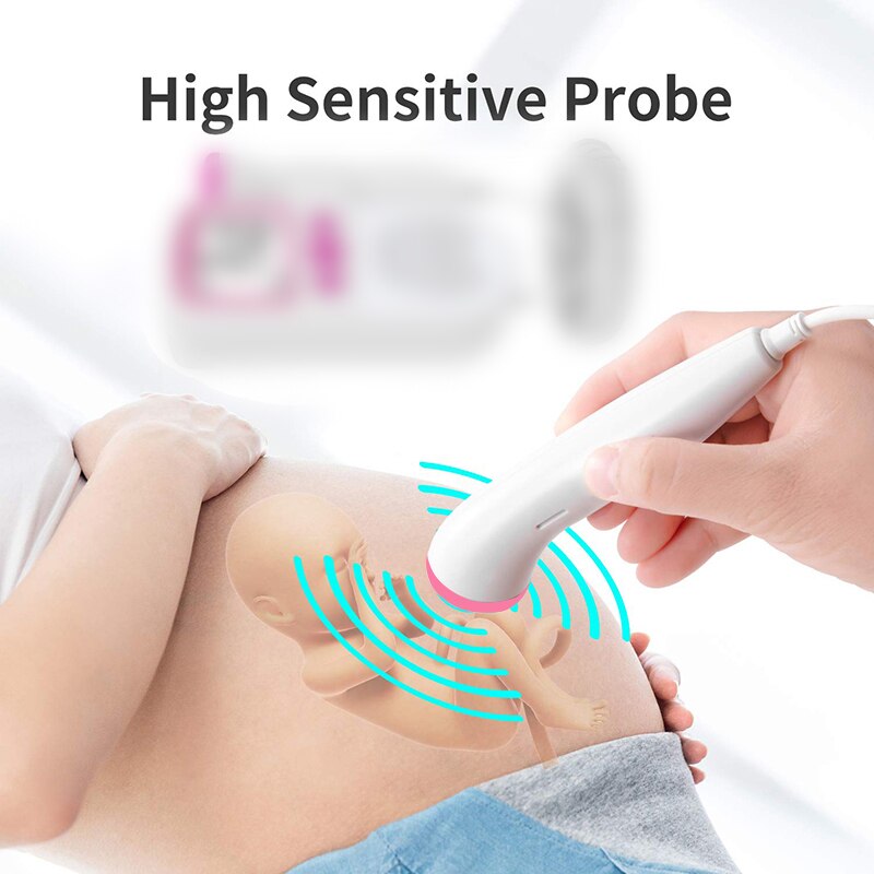 2.5Mhz Doppler Foetale Baby Hartslagmeter Ultrasound Baby Hartslag Detector Zwangere Foetale Doppler Monitor Pocket Doppler