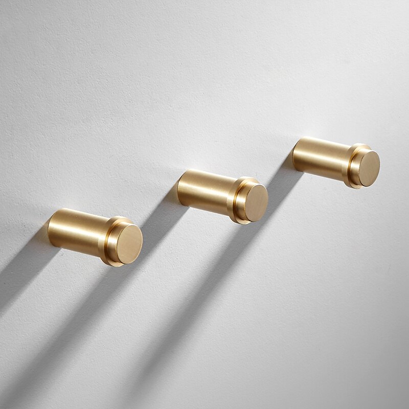 Messing haak geborstelde kleedhaken kledinghaak wandmontage badkameraccessoires messing kledinghanger deurhaak