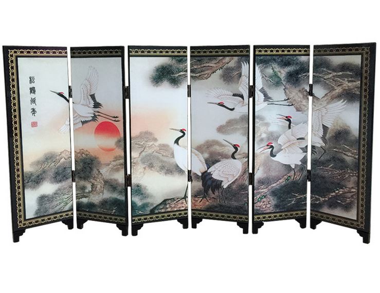 Songhe Yannian antique lacquer small screen decoration wooden handicraft furniture decoration
