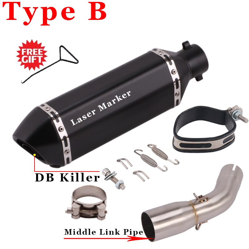 Voor Suzuki Sv 650 SV650X SV650 Motorfiets Uitlaatpijp Escape Midden Link Pijp Uitlaat Db killer