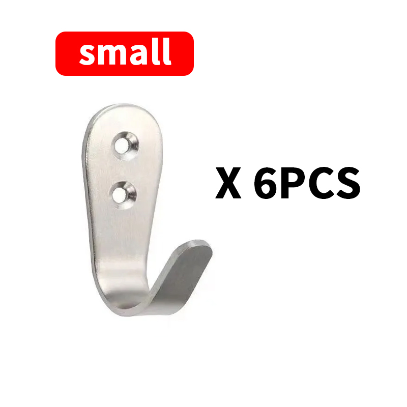 Wandkapstokken, 6-pack zwarte kapstokken, aan de muur gemonteerde enkele deurhaken, grote J metalen haken voor keuken, slaapkamer, badkamer: Bronze