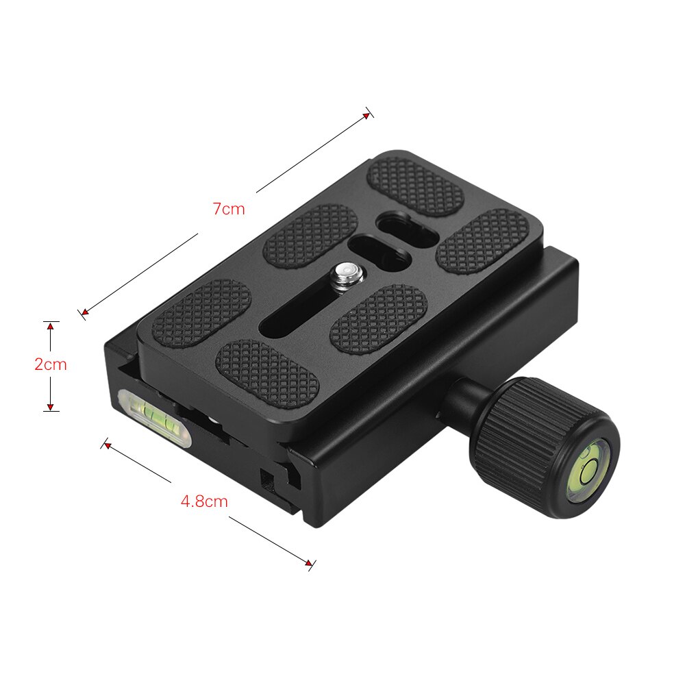 Andoer CL-70S 70mm aleación de aluminio Placa de liberación rápida con abrazadera Placa de liberación rápida y conjunto de abrazadera para Arca estándar suizo