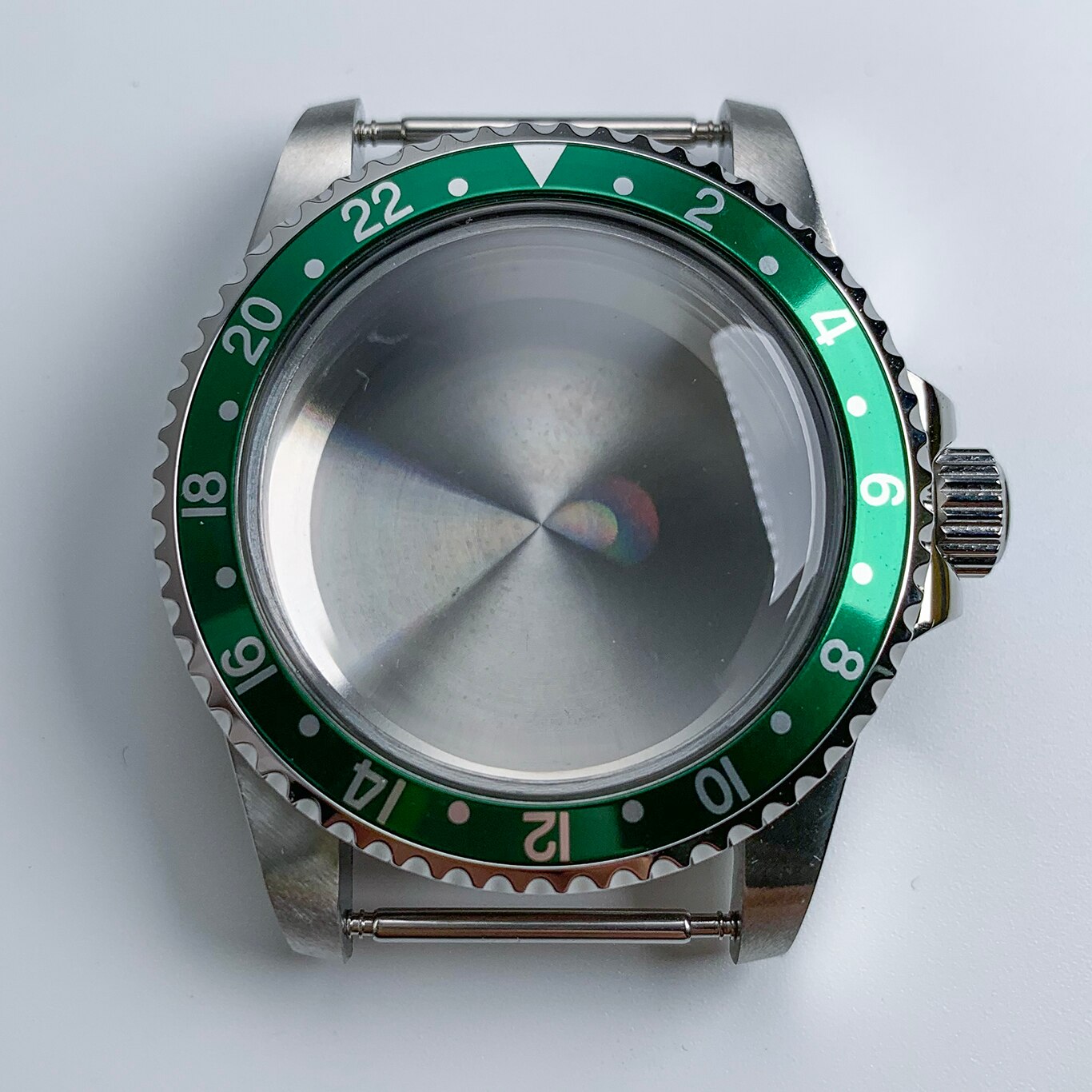 Horloge 1960 Automatische Rvs Horlogekast 40Mm Vintage NH35 Beweging Acryl Halfronde Spiegel Lichtgevende Handen Vervanging: D4