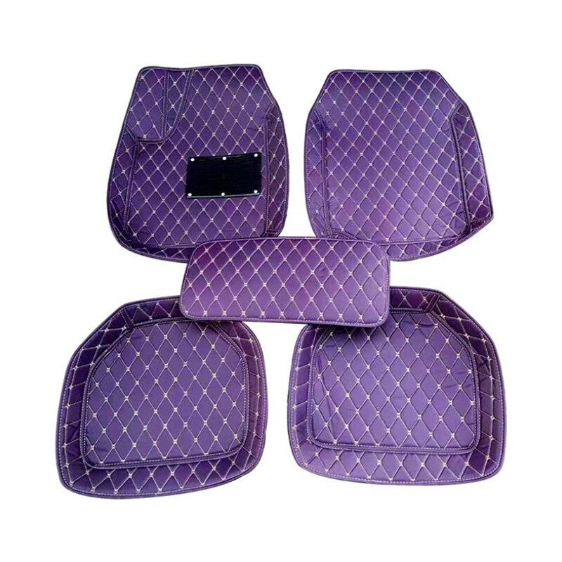 Auto car carpet foot floor mats For volkswangen polo sedan touran 2005 vw passat b5 golf 6 sharan car mats: purple