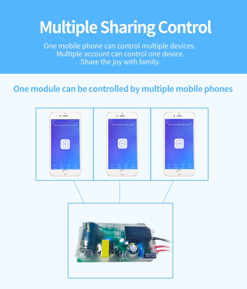 eWeLink WIFI Light Switch Module 180-240V DIY Single Fire Switch Modification Module No Neutral Wire Needed