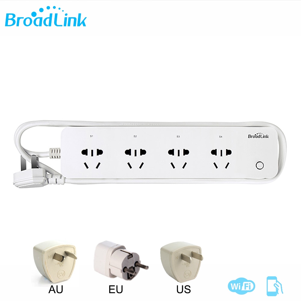 Originele Broadlink MP1 Socket Plug Afstandsbediening Afzonderlijk Regelbare WiFi 4-Stekkerdoos Voor Smart Home Automation