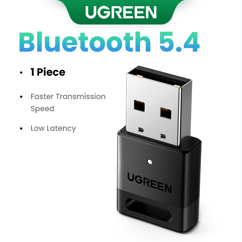 UGREEN Adapter Bluetooth USB Bluetooth 6.0 5.4 do PC Dongle Bezprzewodowa Mysz Klawiatura Odbiornik Audio Muzyki Nadajnik USB: Brązowy