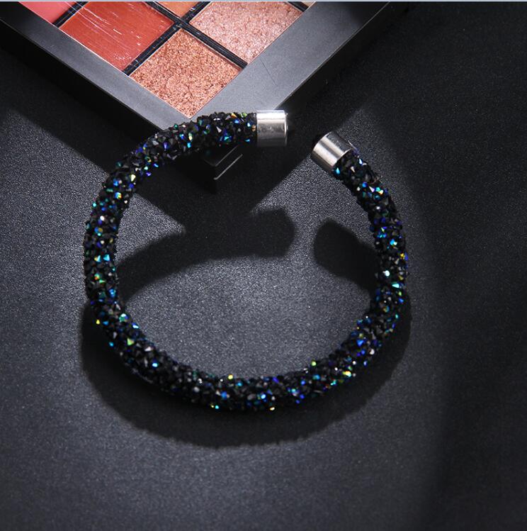 Exquisita pulsera de cristal RscvonM, brazalete abierto de , pulsera femenina para mujer, joyería nueva de , brazaletes de: C1295-BLUE