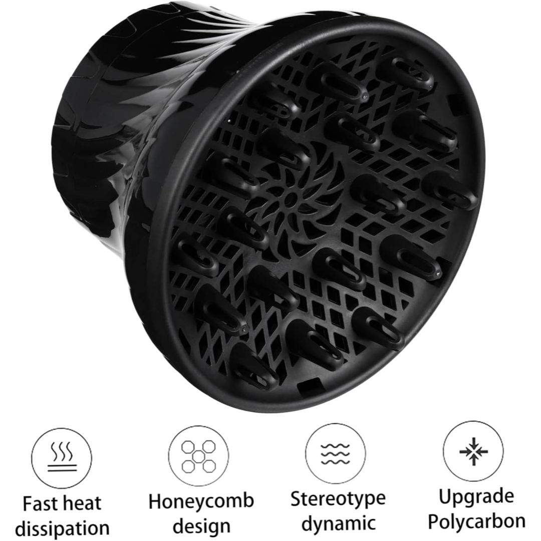 Barbershop Universeller verstellbarer Locken-Diffusor für Schlagtrockner mit drehbarem , lockiges Haar, große Windhaube, fest
