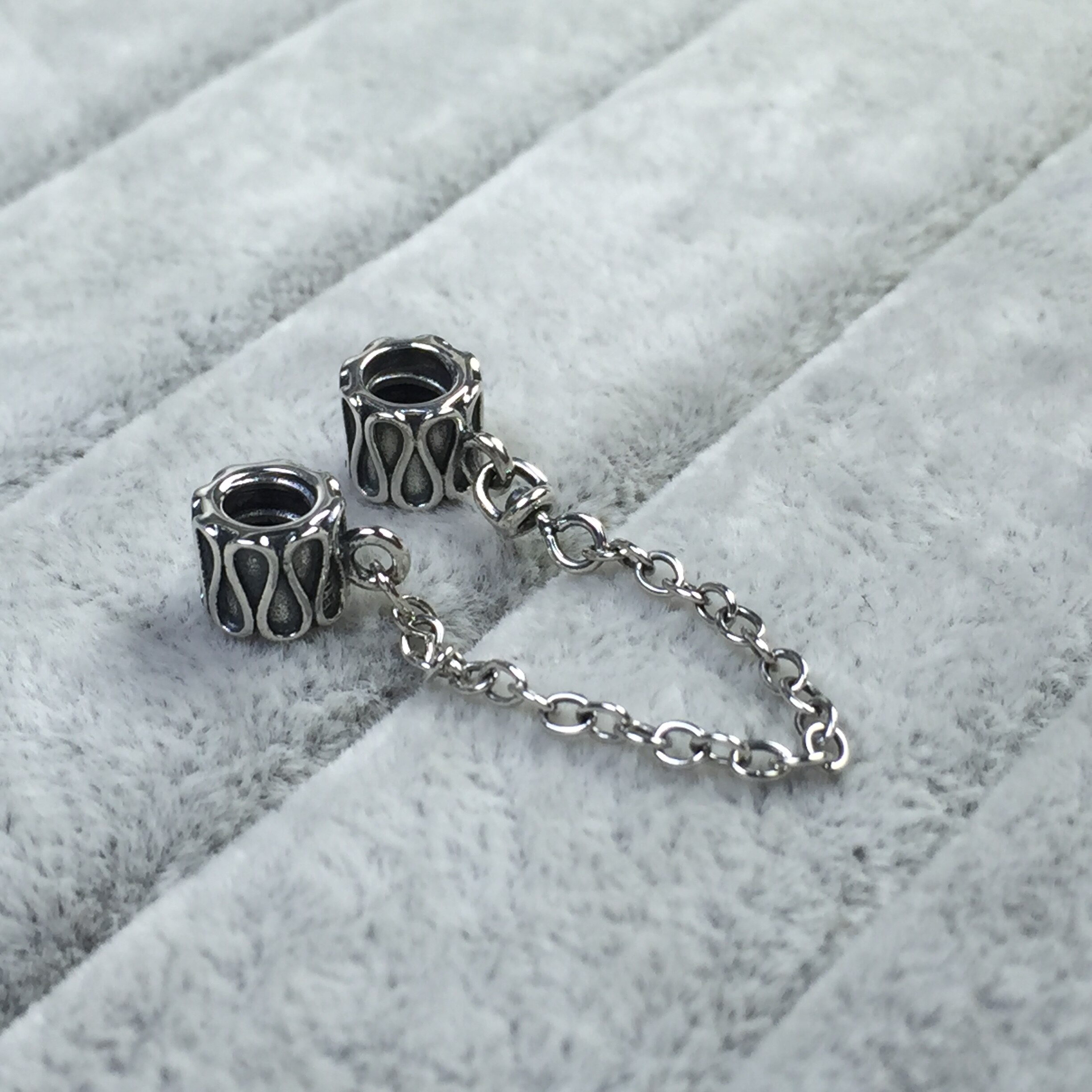 100% 925 en argent sterling classique en forme de coeur château dames bracelet à breloques bricolage accessoires chaîne de sécurité entier: 5001