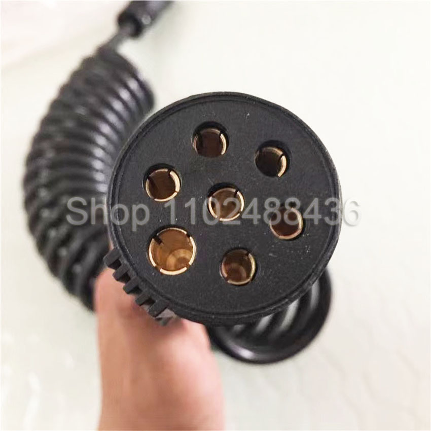 Kabel für LKW-Anhänger, Verbindungskabel für Sattelauflieger, 7-adriges Spiralkabel, Montage für Stromspule, Anhänger, abtrennbare elektrische Stecker