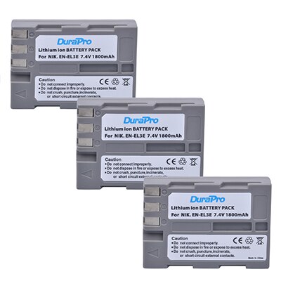 2x EN-EL3E EN EL3e Replacement Camera Battery Pack + LCD USB Charger For Nikon D70 D70S D80 D90 D100 D200 D300 D300S D700 Camera: 3 Battery