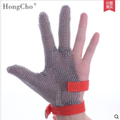 3 fingers Anti cut metal work glove protection glove needle proof sewing protect