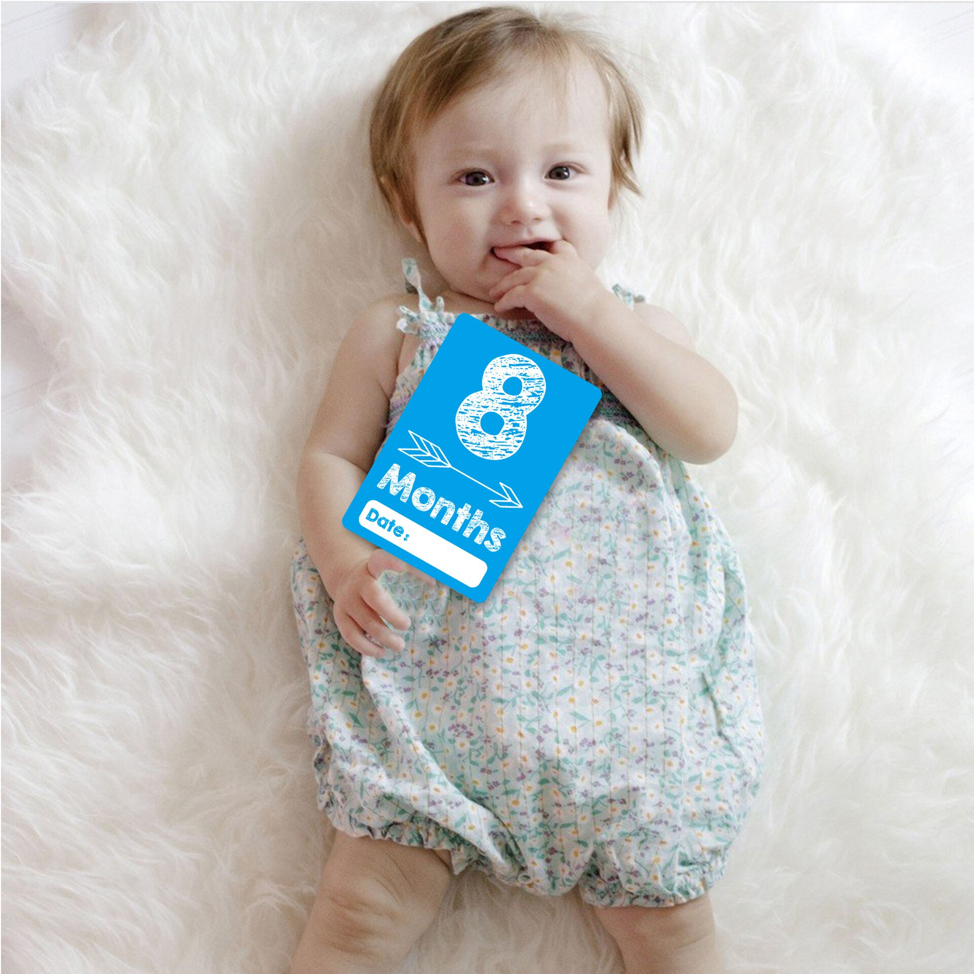 12 ark milepæl fotodeling kort sæt baby alder kort - baby foto kort - nyfødt foto baby mindesmærke