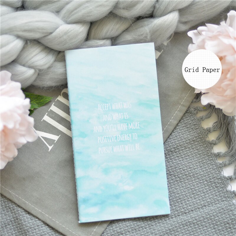 Dokibook Cute Traveler's Notebook Refill Filler Paper notebooks and journals Inner Core For Midori Planner School Stationery: Ocean Grid