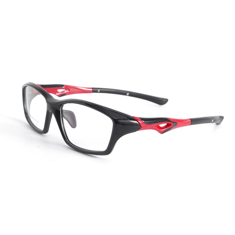 Sport Eyeglass Frames Myopia Glasses Optical Eyewear Frame TR-90 Rectangle Full Frames Eyewear Glasses: black red
