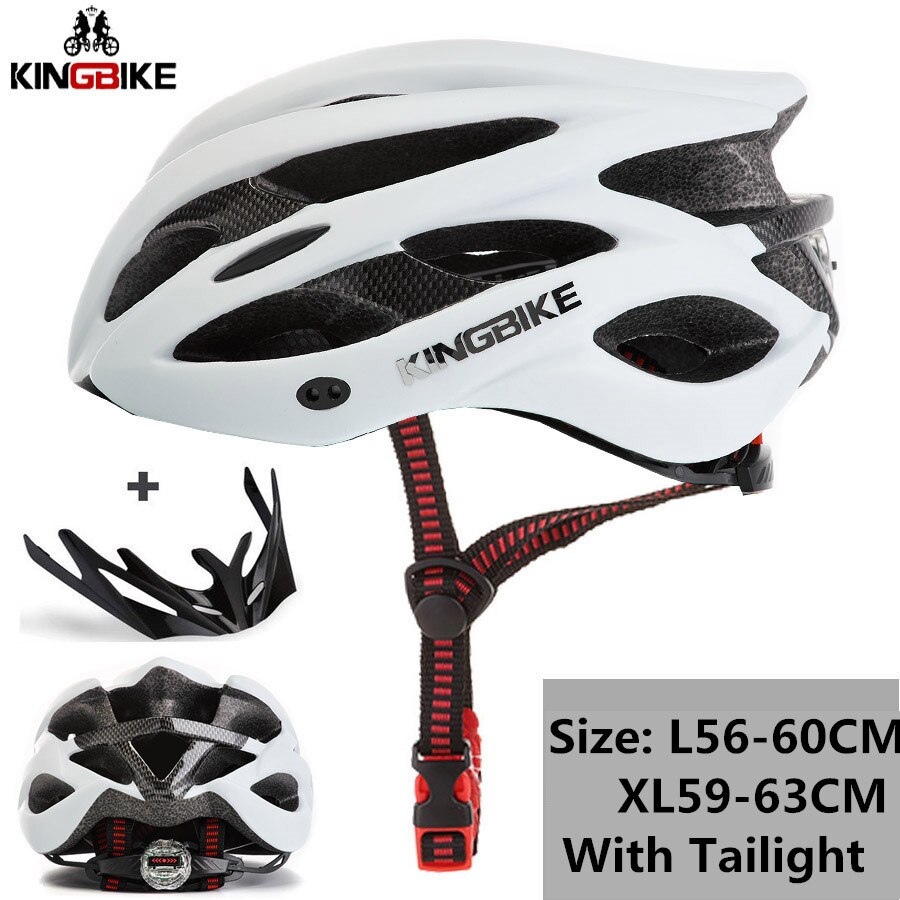 KINGBIKE Cycling MTB Road Helmet Bicycle Women Men Integrally-molded Ultralight Helmet Cycling Helmet Light pc capacete ciclismo: J-629-white / L