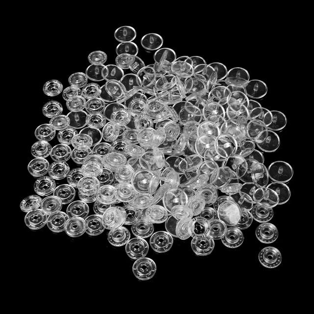 50Sets Plastic Snaps Button Fasteners T5 Bag Folder Dark Buckle Button Resin Garment Accessories For Clothes Scrapbooking: Transparent