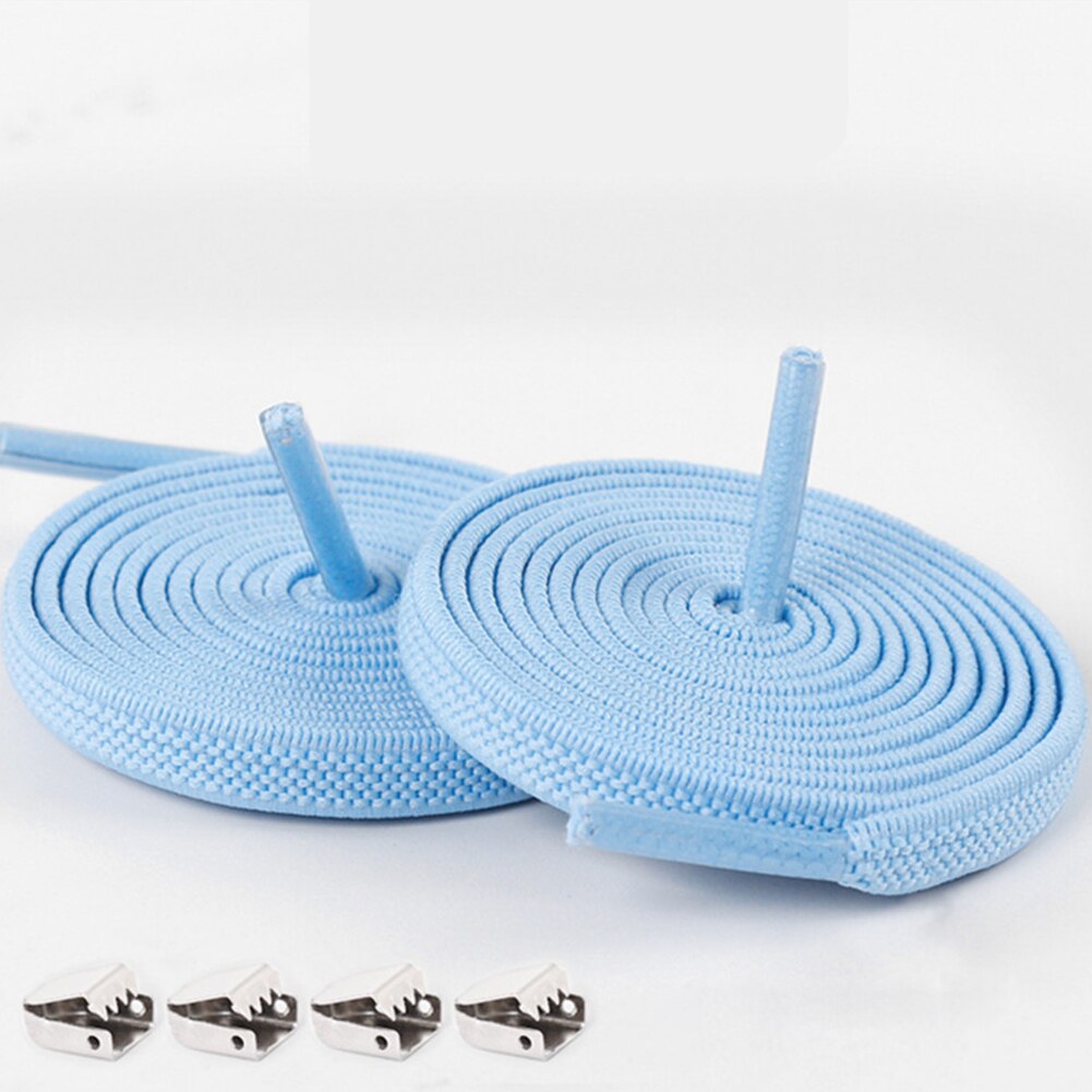 1 Paar Casual Geen Tie Schoenveters Voor Sneakers Stretch Elastische Lui Geen Stropdas Platte Veters 100 Cm Snoep Kleur sport Outdoor Strings