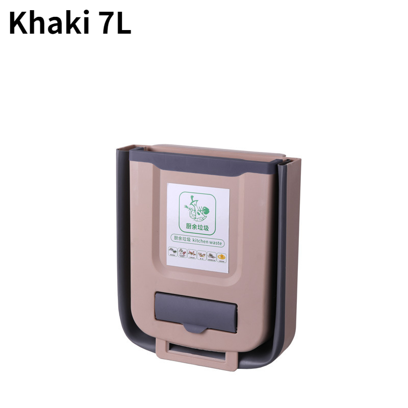 Cubo de basura plegable para coche, accesorio para Camping, gran capacidad, Material PP, fácil de limpiar, para caravana, autocaravana, casa, coche, cocina: Verde