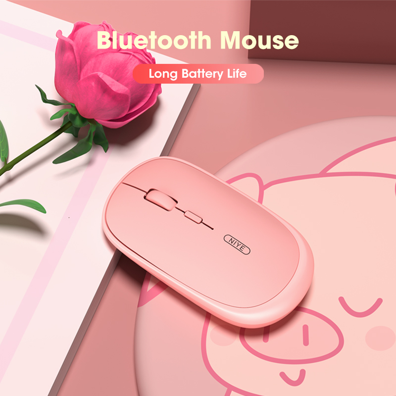 Pink Wireless Mouse 2.4GHz USB Mouse Silent Mute Mice 1600 DPI Adjustable Ergonomic Mice For Laptop PC Computer Home Office