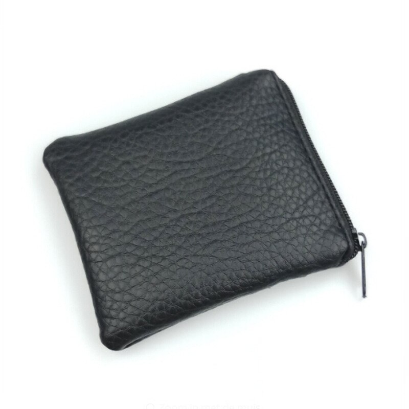 Couro do plutônio bolsa da moeda dos homens pequenos mini curto carteira sacos mudança zip titular do cartão de crédito bolsa de negócios